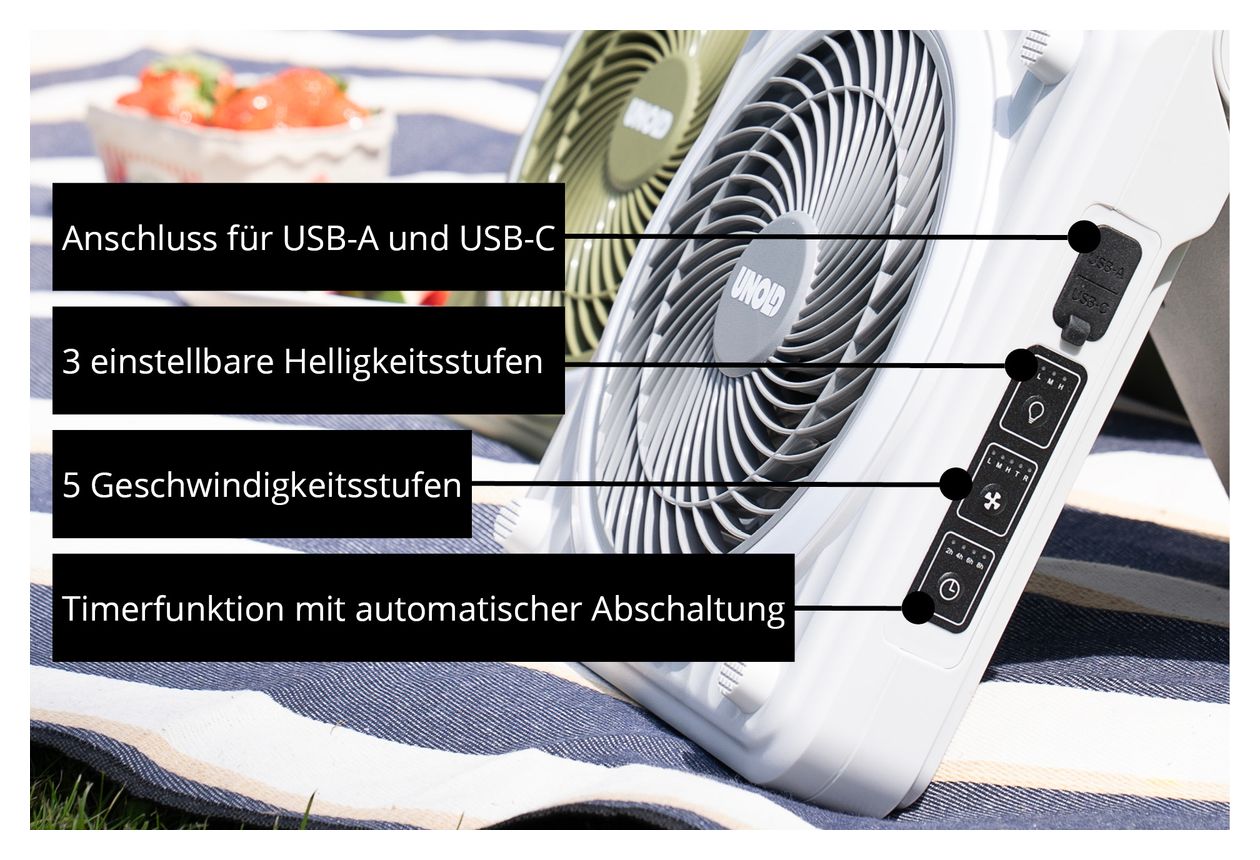 86517 Solar Handventilator  (Grau) 