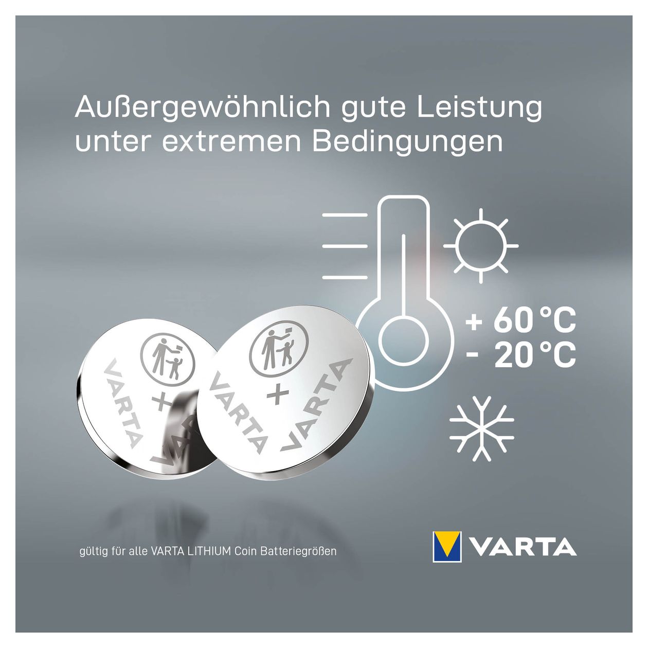 Lithium Coin Knopfzelle CR2016 Lithium 3 V 1 Stück  (Metallisch) 