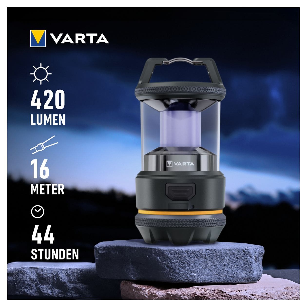 L20R Outdoor Laterne Batterie  (Schwarz) 