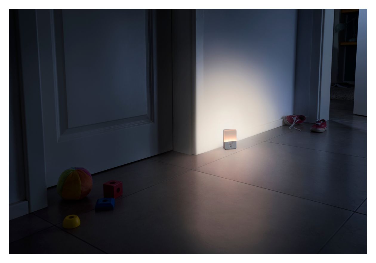 Motion Sensor Night Light Twin Pack Warmweiß Batterie  (Weiß) 