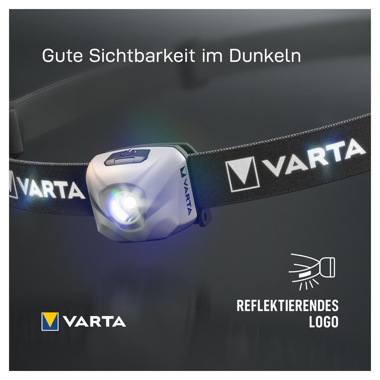 Stirnlampe LED, wiederaufladbare Kopflampe, Outdoor Sports Ultralight H30R, extrem leicht, spritzwassergeschützt, inkl. Micro-USB Kabel, ideal für Camping, Joggen, Wandern, weiß 