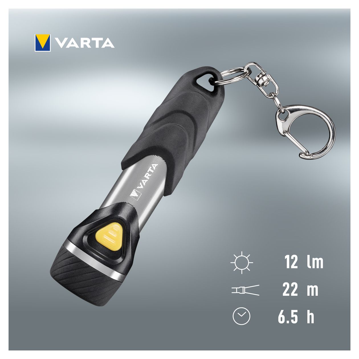 Taschenlampe LED inkl. 1x AAA Batterien, Day Light Key Chain, handliche Schlüsselleuchte, stoßfeste Taschenleuchte, Schlüsselanhänger ideal für Haushalt, Outdoor 