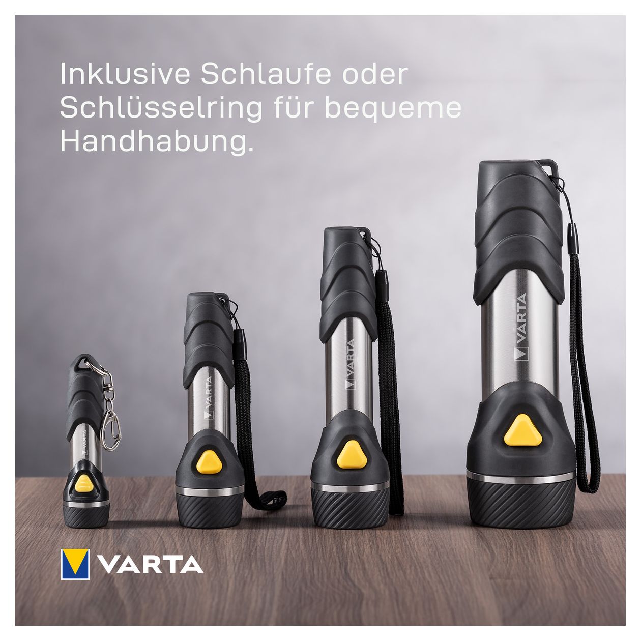 Taschenlampe mit 5 LEDs inkl. 1x AA Batterien, Day Light Multi LED F10 Leuchte, Taschenleuchte mit Anhänger, Lampe ideal für Haushalt, Angeln, Garage, Notfall, Stromausfall, Outdoor 