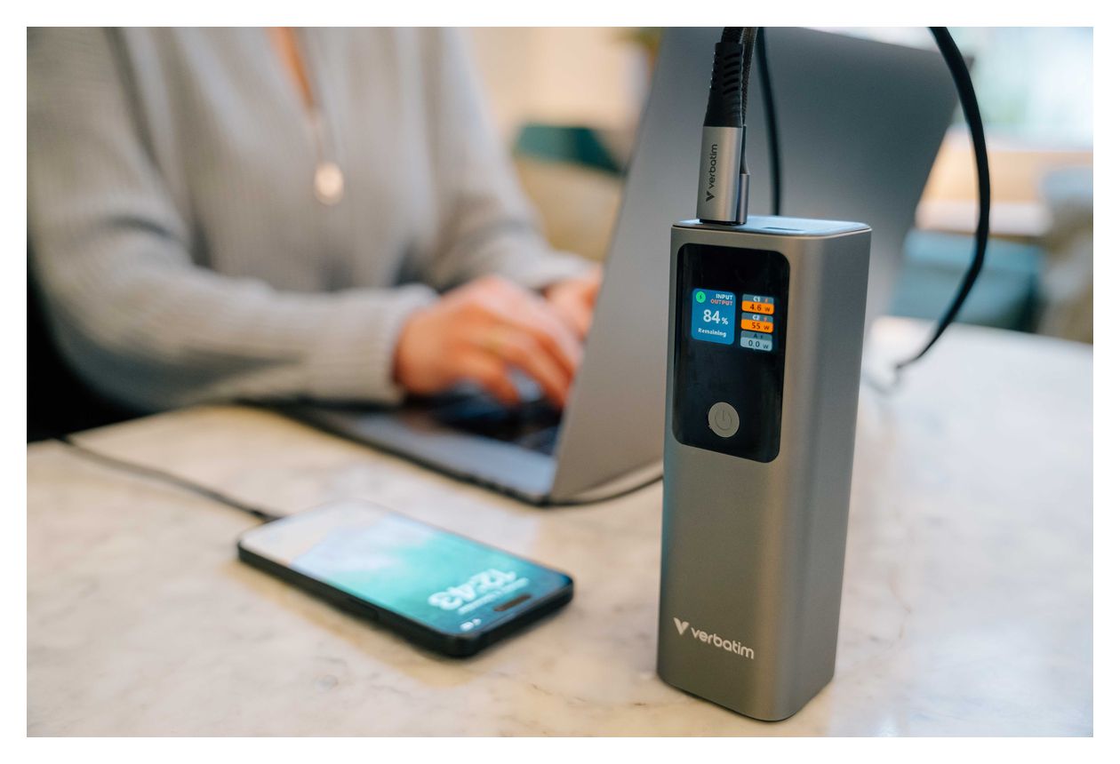 Charge 'n' Go 27000 mAh Powerbank USB Typ-C  (Grau) 