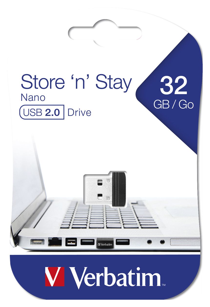 Nano USB Typ-A Stick 32 GB  (Schwarz) 