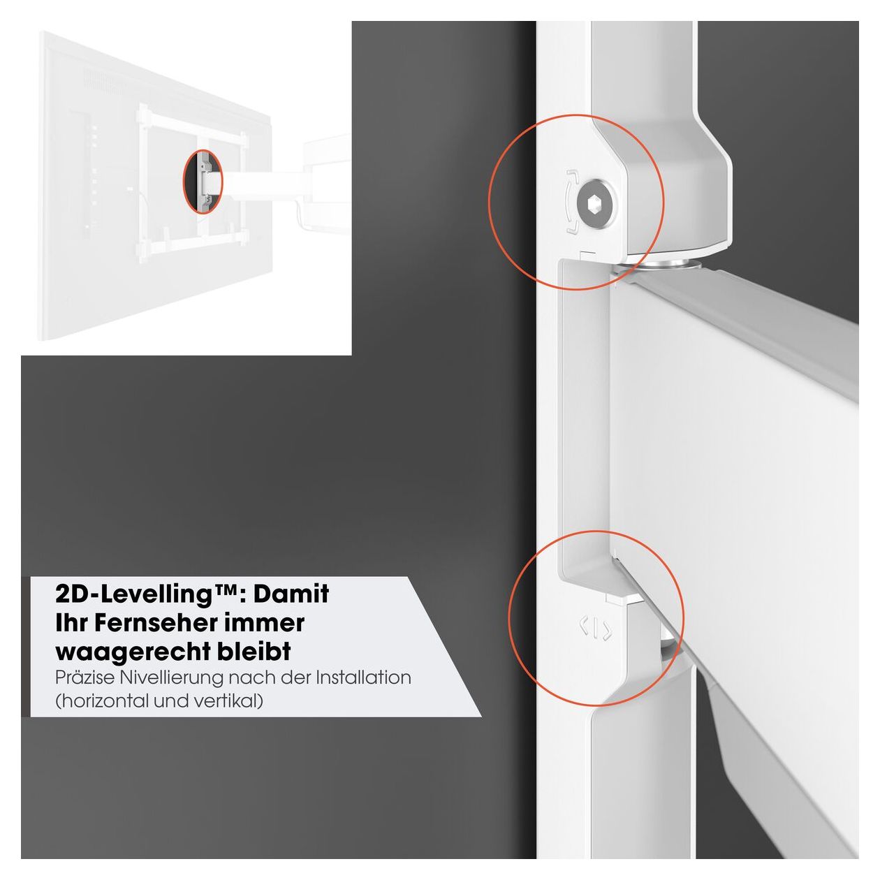 TVM5645 schwenkbare Wand Halterung 180° bis 195,6 cm (77") 45 kg 