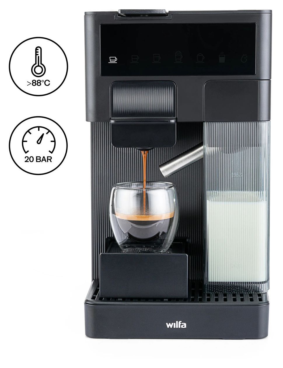 MMA1T-TCM20 Volo Multi Kaffeekapsel, Gemahlener Kaffee Maschine  (Schwarz) 