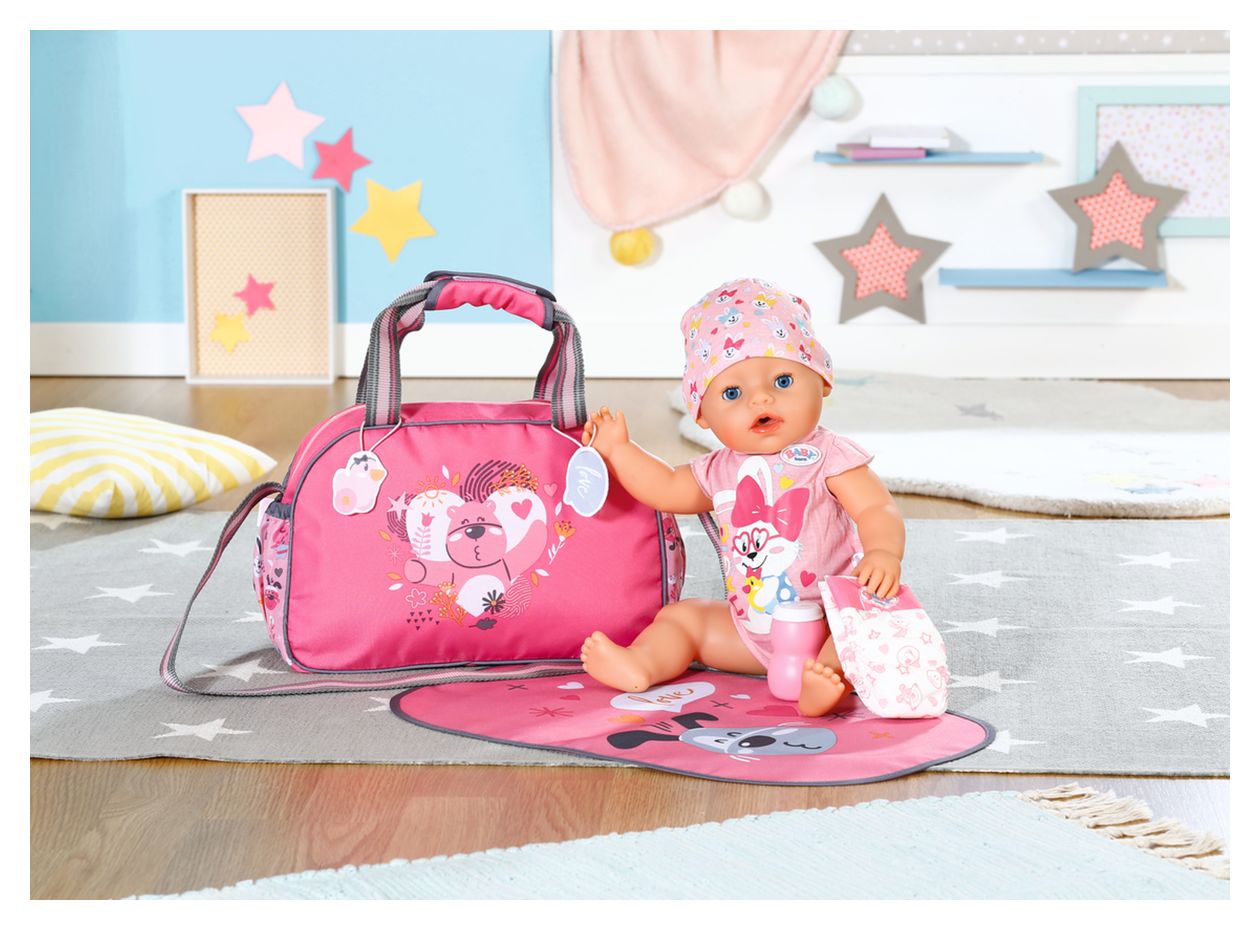BABY born Wickeltasche mit Wickelunterlage 