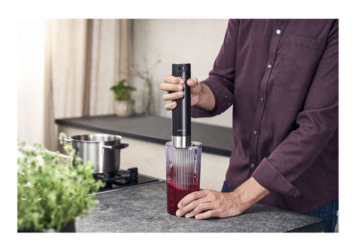 Xtend Kabelloser Stabmixer Starter Set Handmixer 250 W 3 Stufen  (Schwarz) 