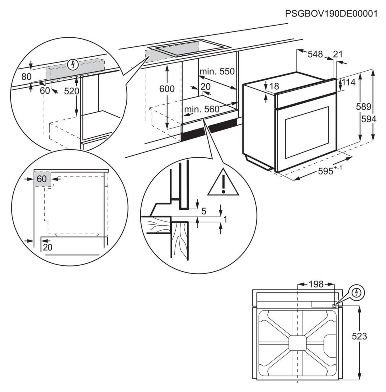 Serie 7000 TR7PB73FSB Einbaubackofen groß Dampfgaren AutoClean 