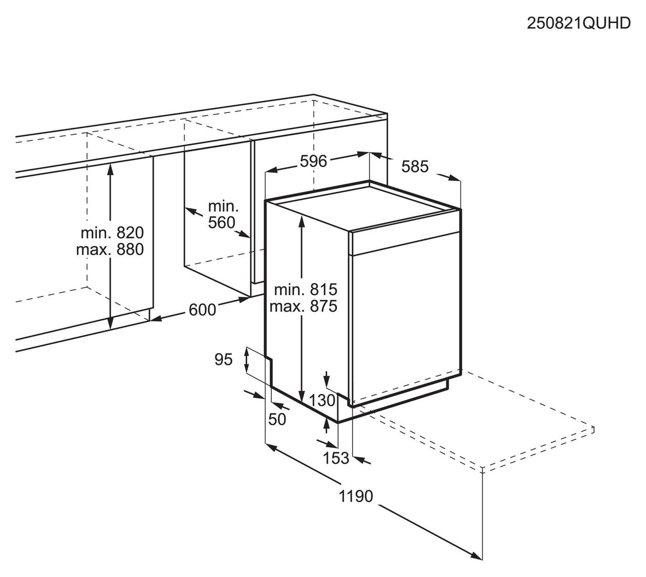 Serie 8000 GU8200A2SFM XL (82 cm) Geschirrspüler unterbaufähig Sehr leise 14 Maßgedecke aquaStop Funktion 