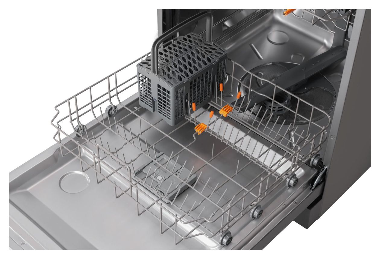 GSP 543 460 SI 60 cm Geschirrspüler freistehend leise 13 Maßgedecke aquaStop Funktion Mini Active (Silber) 