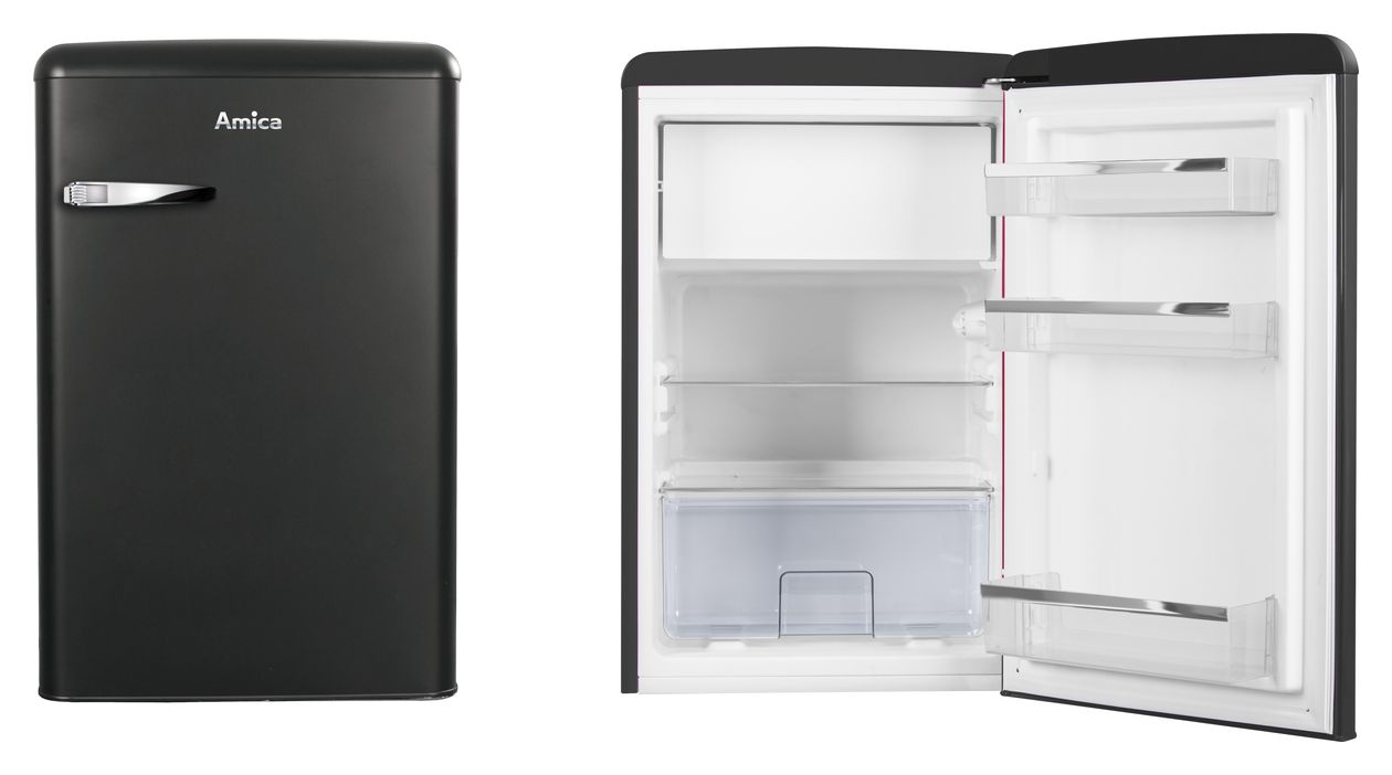 KS15617MS 108 l / 95 l Tischkühlschrank EEK: E 137 kWh Jahr  (Schwarz) 