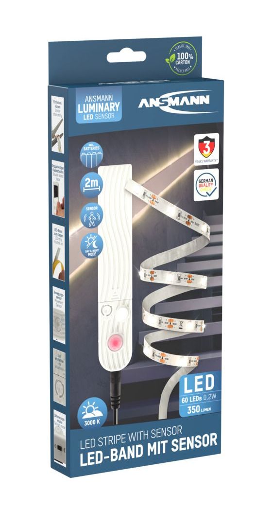 1600-0436 LED Universalstreifenleuchte 2000 mm Warmweiß Batterie/Akku 