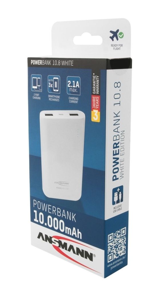 PB10.8 10800 mAh Powerbank Micro-USB  (Weiß) 