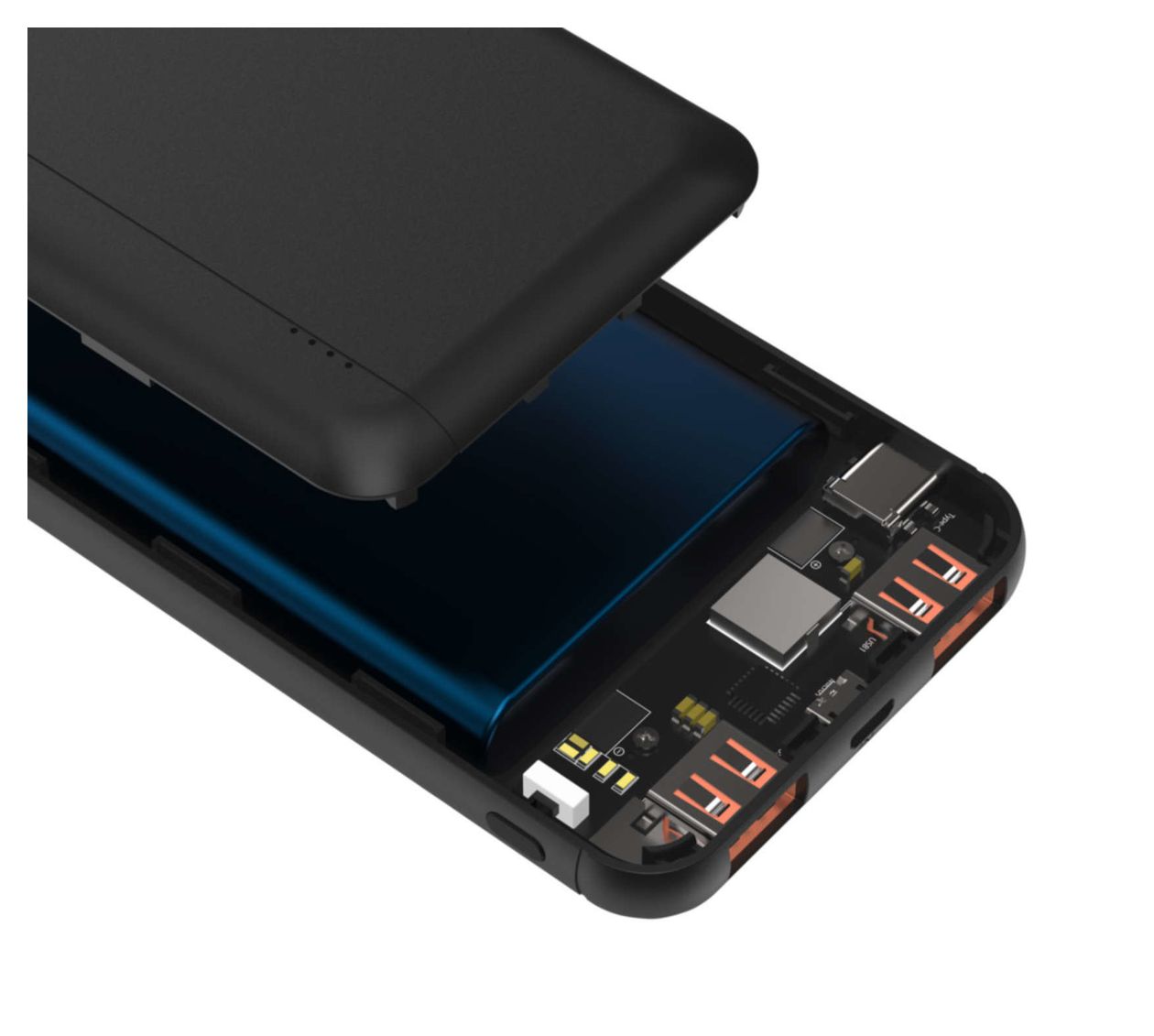 PB320PD 10000 mAh Powerbank Micro-USB + USB Type-C  (Schwarz) 