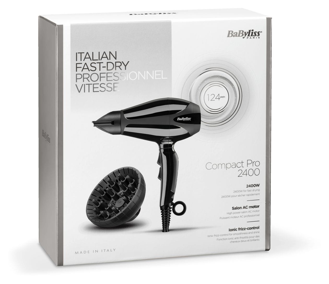 6715DE Compact Pro Haartrockner 2400 W  (Schwarz) 