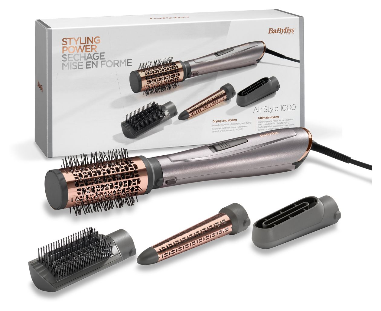 AS136E Air Style 1000 Multistyler 1000 W (Schwarz, Kupfer, Palladium) 