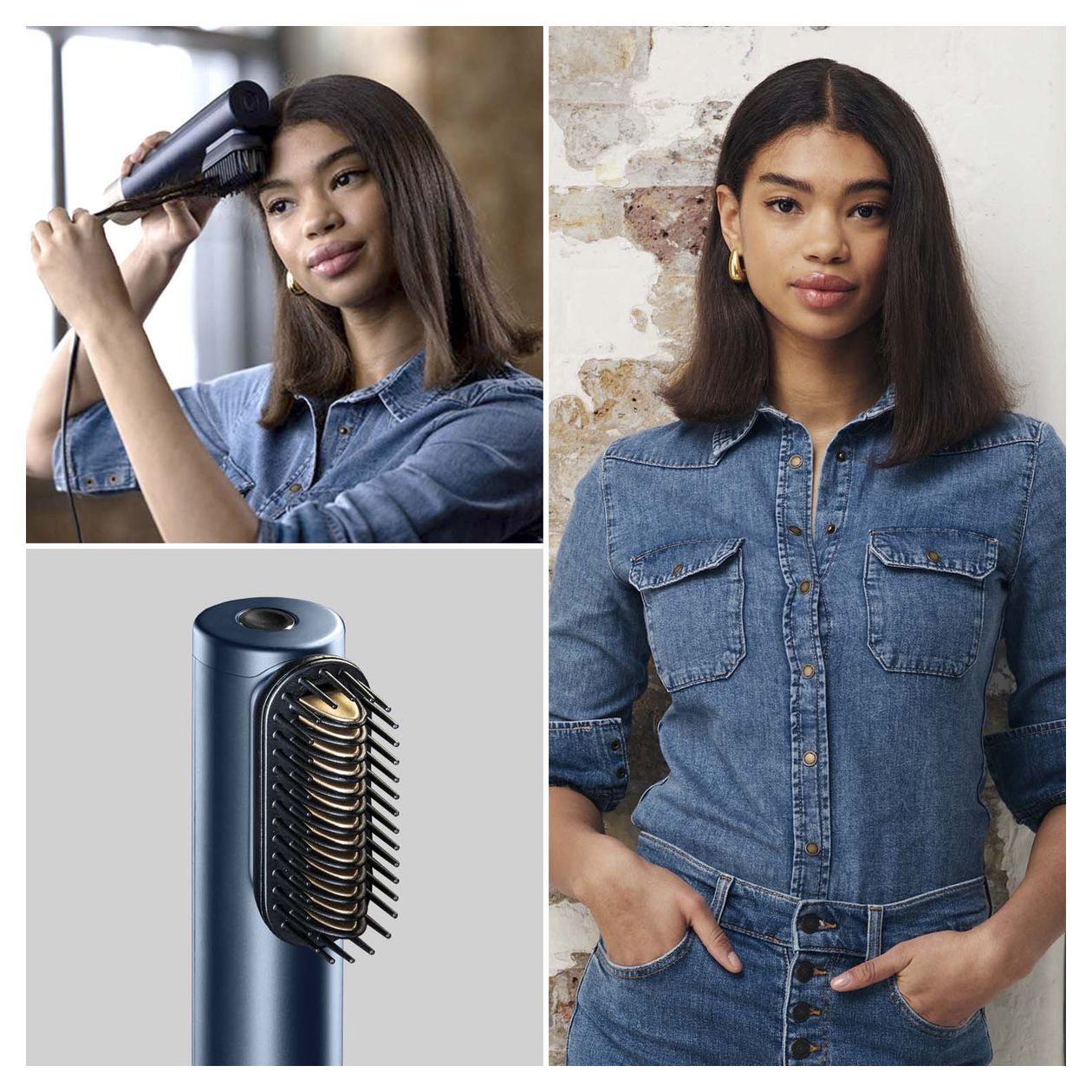 AS6550E Lockenstab Haartrockner 1600 W  (Navy) 