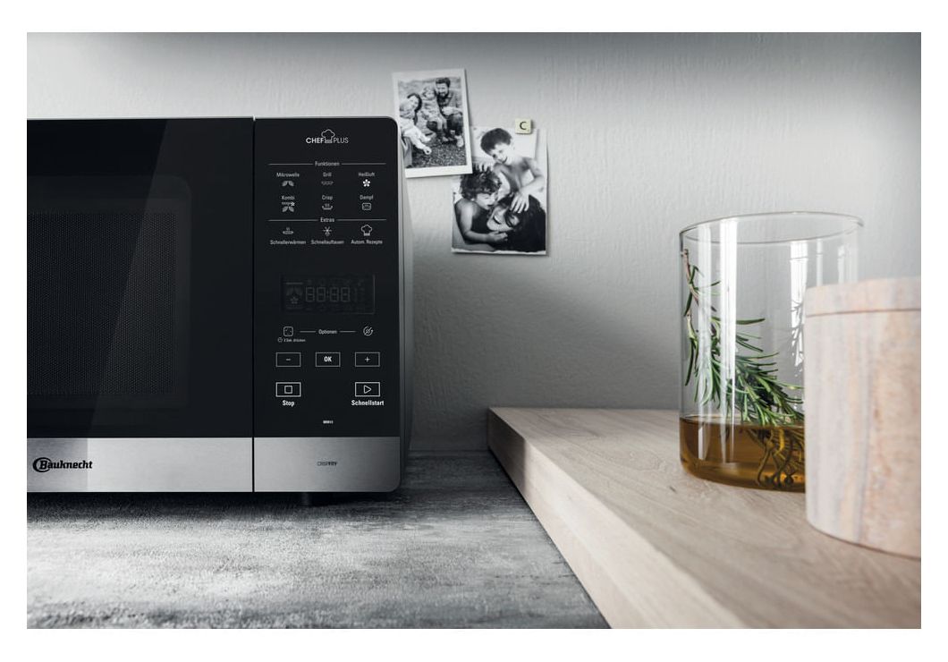 MW49SL Freistehende Mikrowelle 800 W Größe: mittel 6 Stufen Dampfgaren Grill  (Schwarz, Silber) 