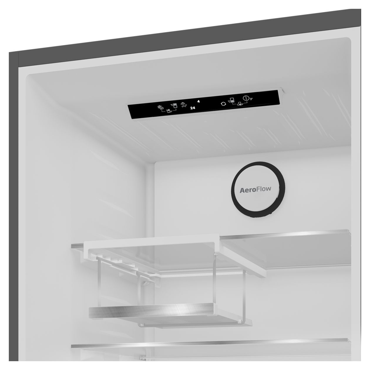 B7RCNE367HG 210 l / 106 l Kühl-Gefrierkombi freistehend NoFrost 136 kWh Jahr  (Grau) 