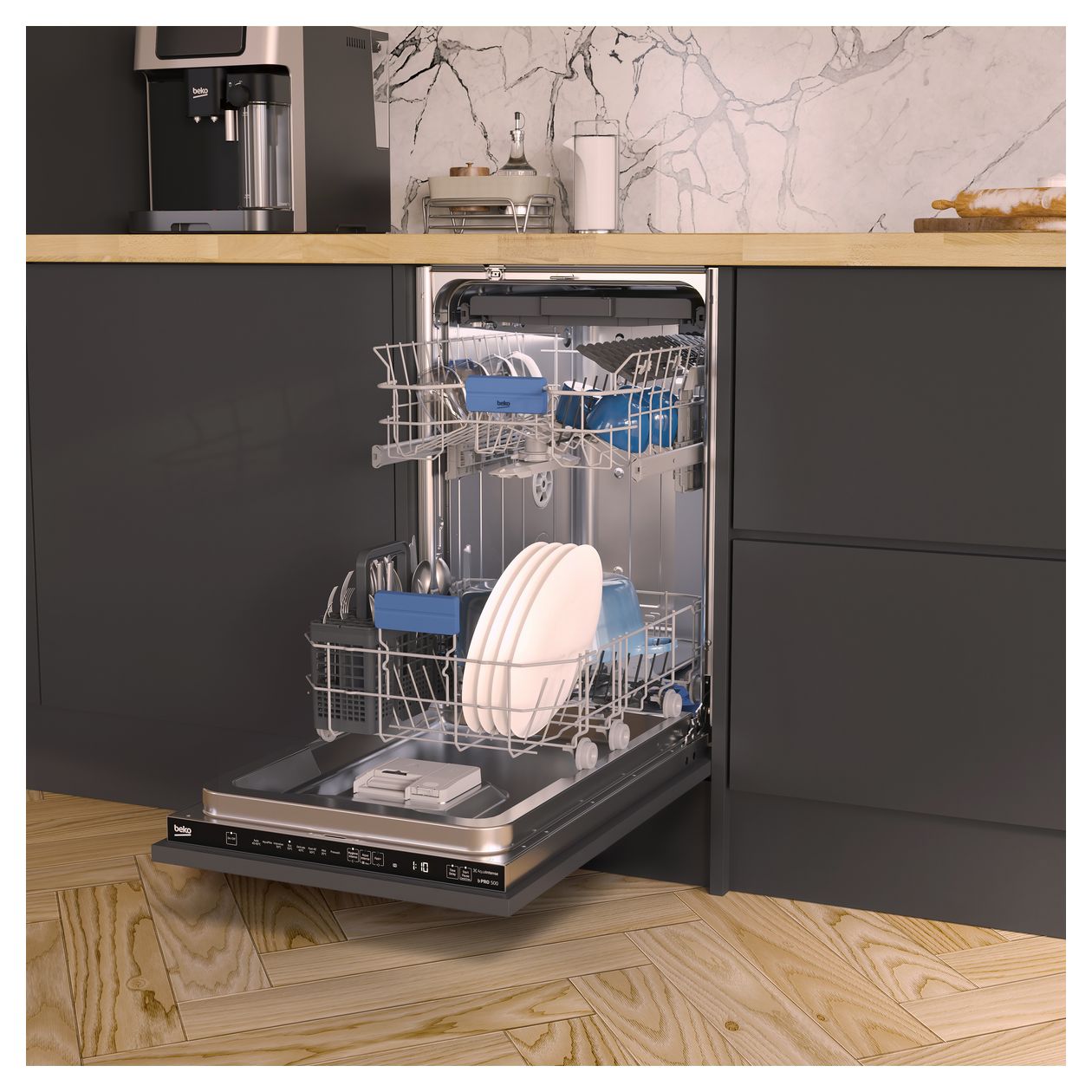 BDIS38040Q 45 cm Geschirrspüler vollintegriert (ohne Front) Leise 10 Maßgedecke Restwärme 