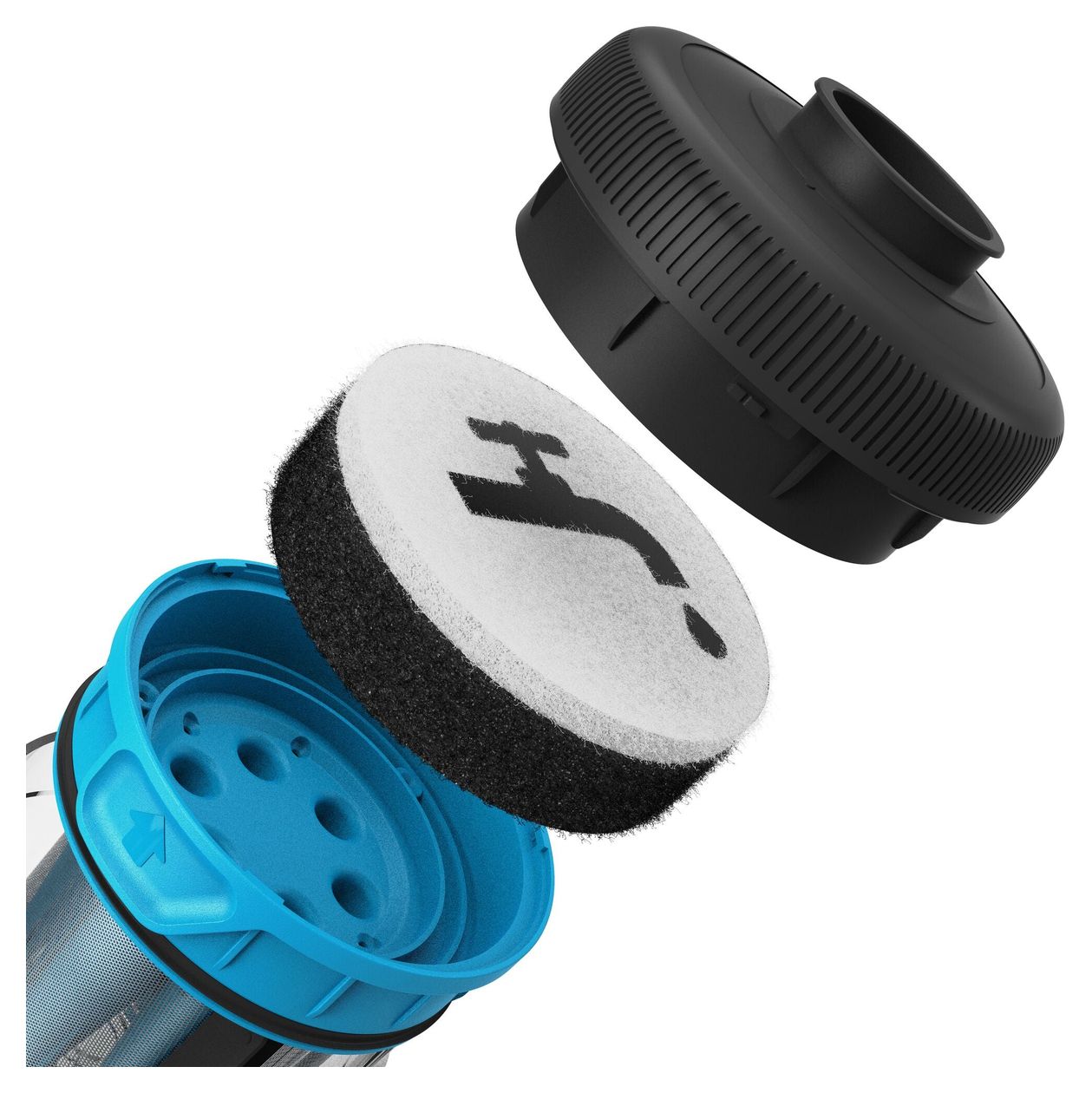 BHFEB520D1 Handstaubsauger Beutellos bis 55 min Laufzeit 20 V (Schwarz, Transparent, Weiß) 