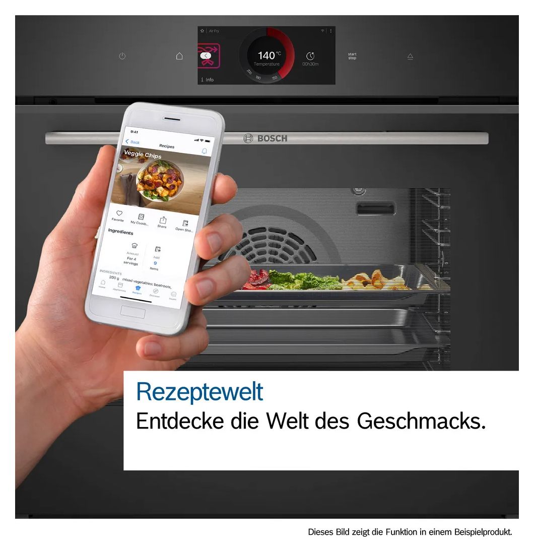 HBD876AS84 (HBG972KB1 + PVW895HC1E) Backofen-Set groß AutoClean Ecoclean mit autarkem 81,6 cm Induktions Kochfeld 