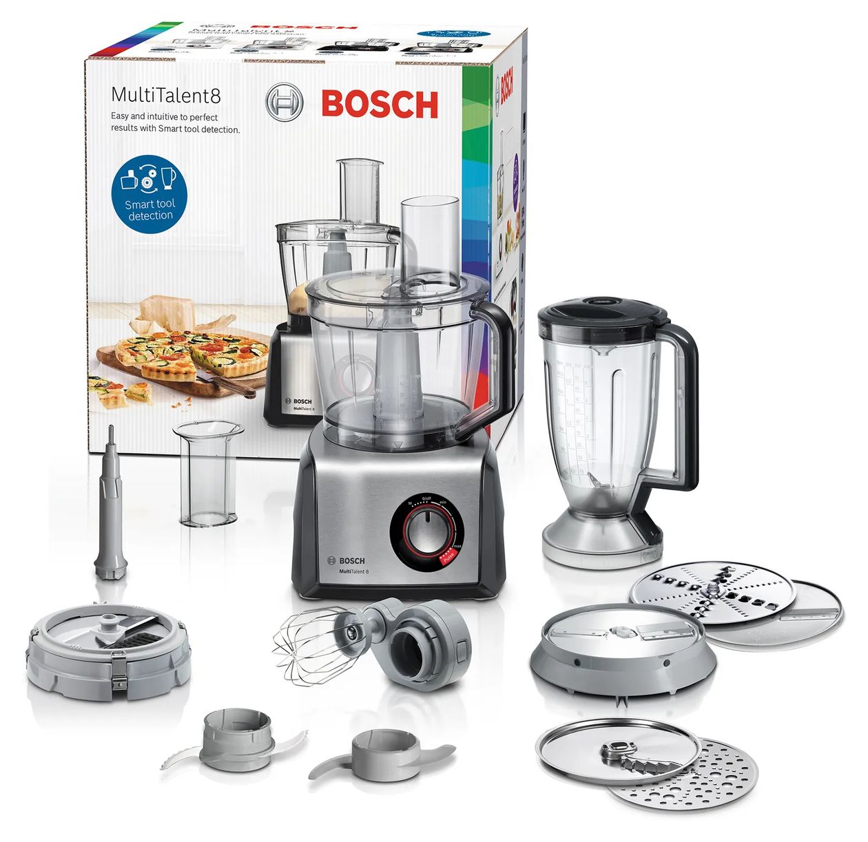 MC812M865 MultiTalent 8 1250 W Küchenmaschine 3,9 l  (Schwarz, Edelstahl) 