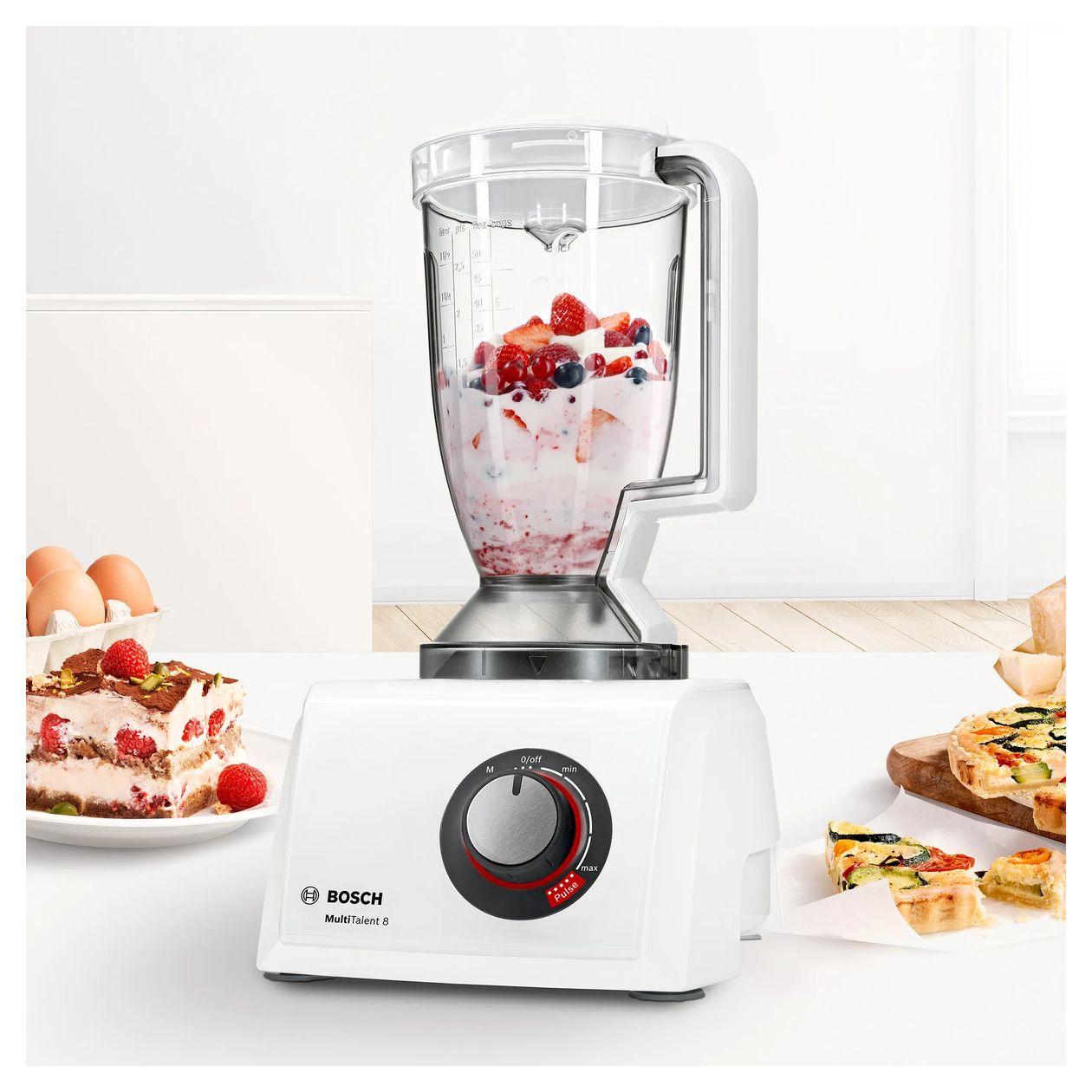 MC812W501 MultiTalent 8 1000 W Küchenmaschine 3,9 l mit Waage  (Weiß) 