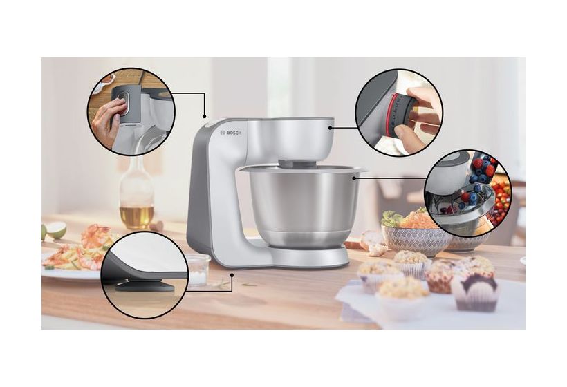 MUM58310 1000 W Küchenmaschine 3,9 l  (Schwarz, Edelstahl) 