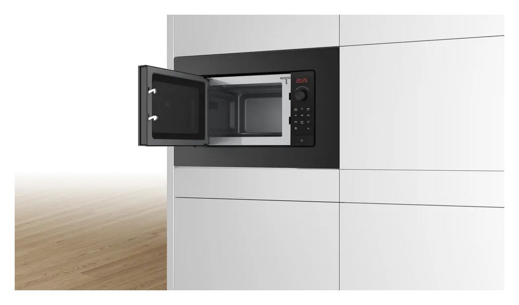 Serie 2 BFL623MB4 Einbau-Mikrowelle 800 W Größe: klein 5 Stufen (Schwarz) 