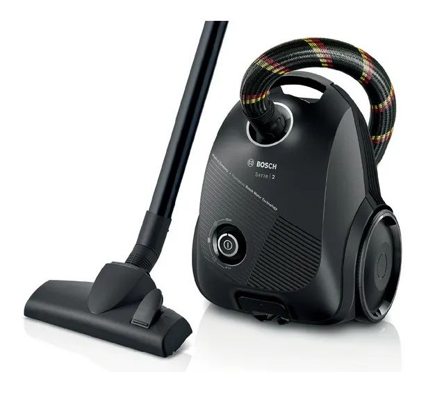 Serie 2 BGDS2CHAMP Bodenstaubsauger mit Staubbeutel 600 W Hygienefilter  (Schwarz) 