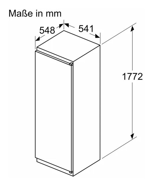 Serie 2 KIR81NSE0 Schlepptür 310 l 177,5 cm Einbaukühlschrank EEK: E 114 kWh Jahr 