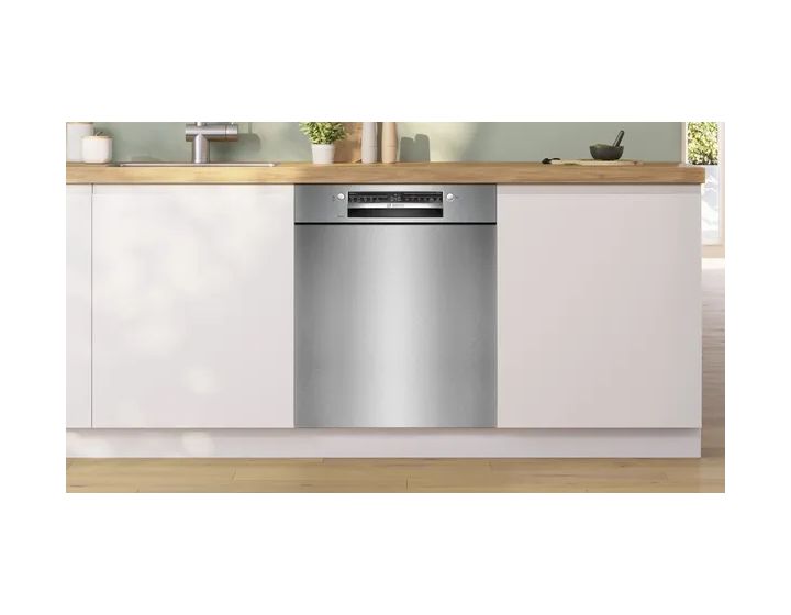Serie 2 SMU2ITS09E 60 cm Geschirrspüler unterbaufähig leise 13 Maßgedecke aquaStop Funktion Wärmetauscher (Gebürsteter Stahl) 