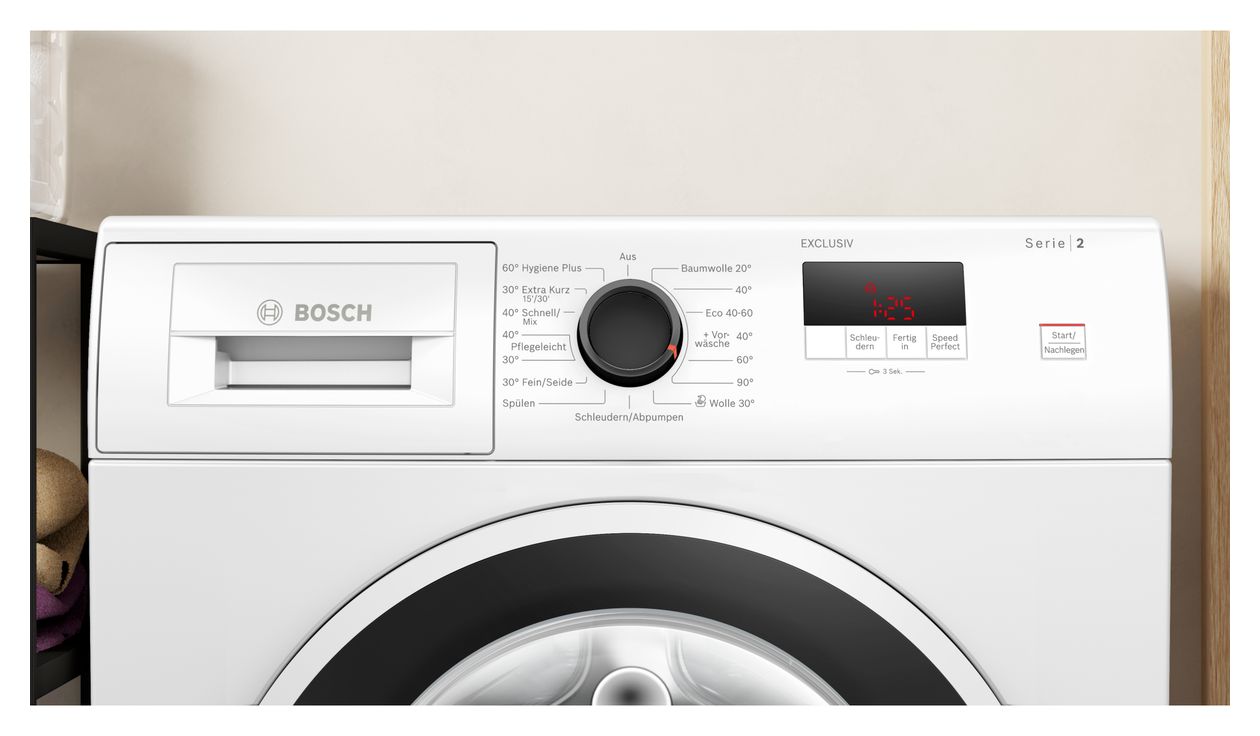 Serie 2 WGE02490 7 kg Frontlader Waschmaschine 1400 U/min aquaStop Funktion 