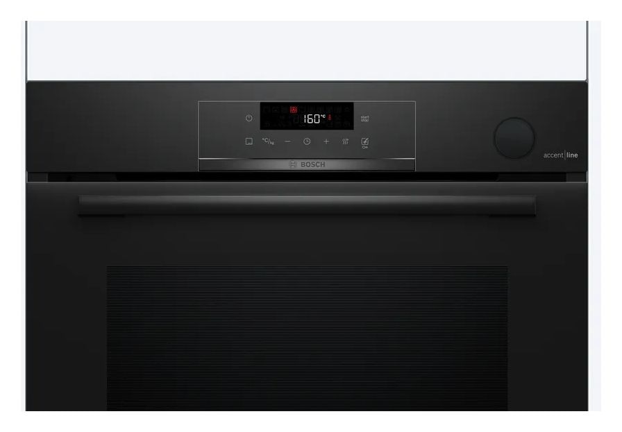 Serie 4 HRG4720B3 Einbaubackofen groß Dampfgaren AutoClean (Schwarz) 