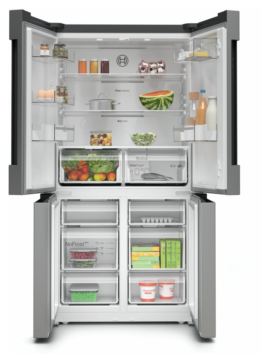 Serie 4 KFN96VPEA Side-by-Side Kühl-/ Gefrierkombination French Door 405 l / 200 l 333 kWh NoFrost 1830 mm x 905 mm  (Edelstahl) 