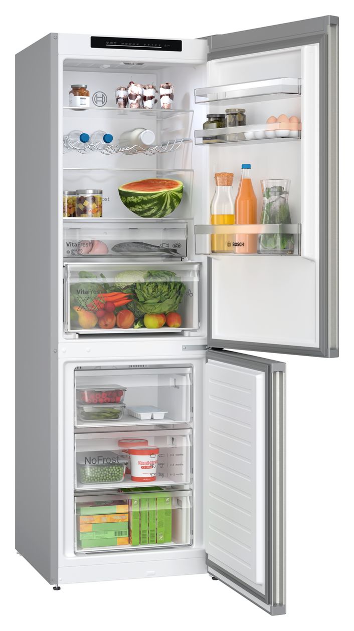 Serie 4 KGN362IBF 218 l / 103 l Kühl-Gefrierkombi freistehend NoFrost 127 kWh Jahr  (Edelstahl) 