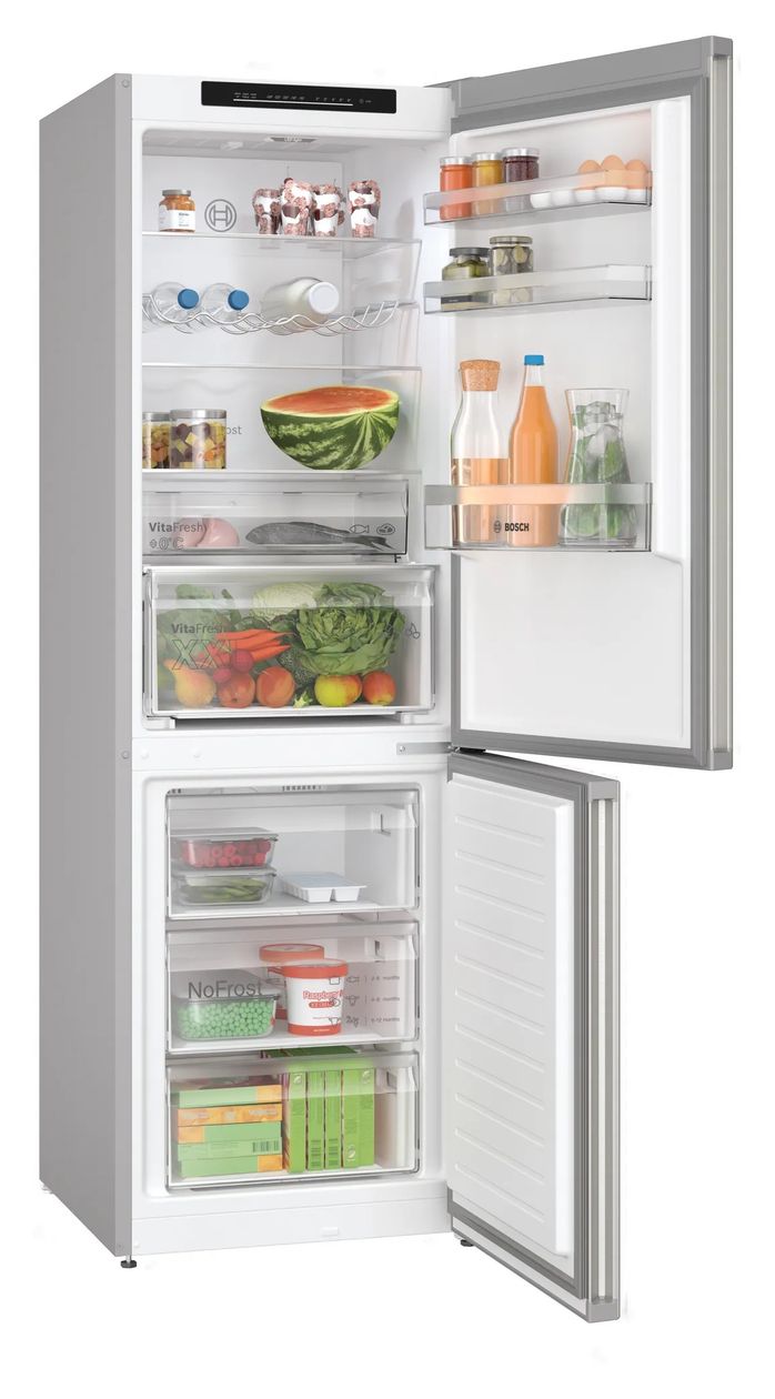 Serie 4 KGN362ICF 218 l / 103 l Kühl-Gefrierkombi freistehend NoFrost 159 kWh Jahr  (Edelstahl) 