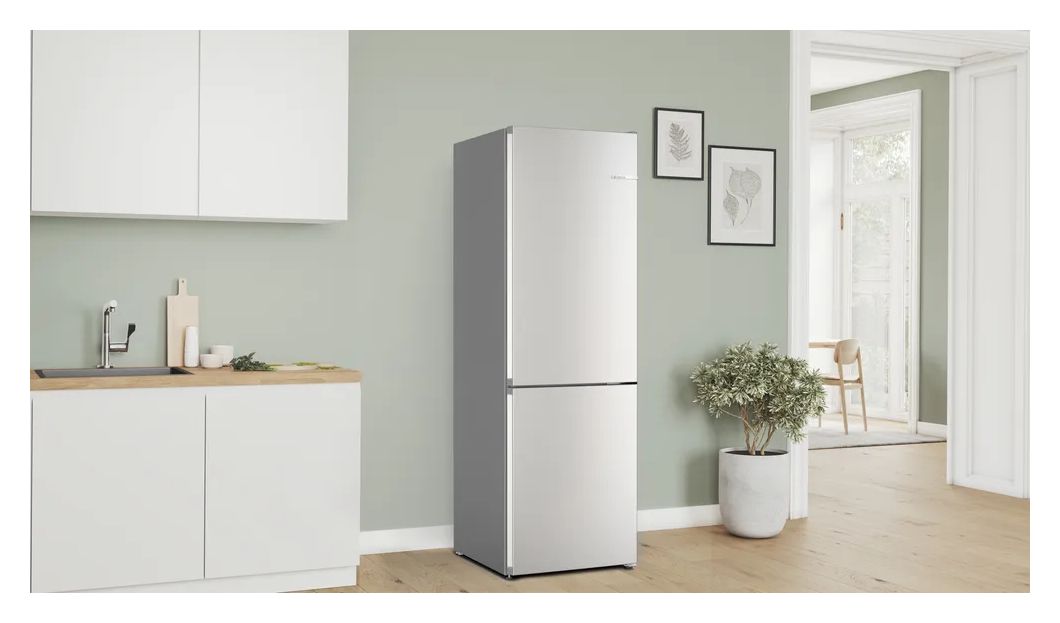 Serie 4 KGN362LAF 218 l / 103 l Kühl-Gefrierkombi freistehend NoFrost 111 kWh Jahr  (Metallisch) 