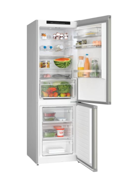Serie 4 KGN36EICF 218 l / 103 l Kühl-Gefrierkombi freistehend NoFrost 159 kWh Jahr  (Grau) 