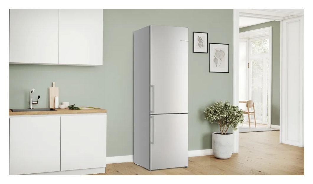 Serie 4 KGN39EIAF 260 l / 103 l Kühl-Gefrierkombi freistehend NoFrost 112 kWh Jahr  (Edelstahl) 