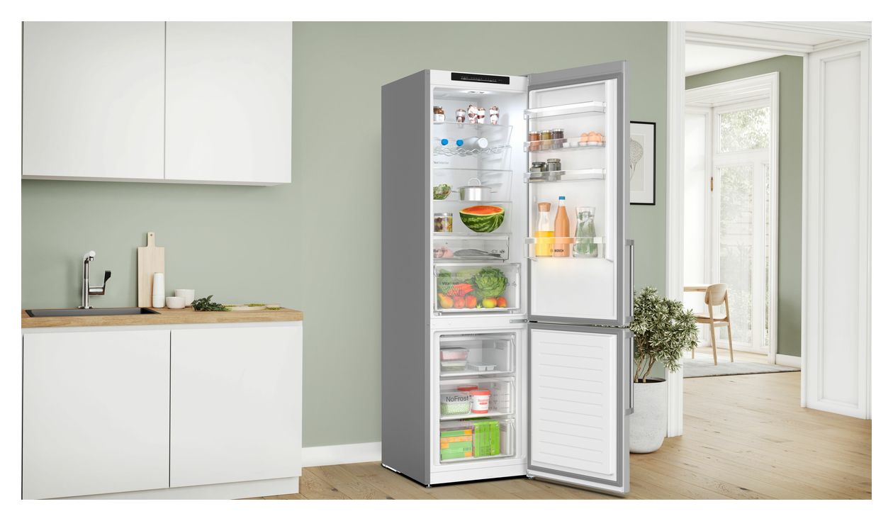 Serie 4 KGN39VLCT 260 l / 103 l Kühl-Gefrierkombi freistehend NoFrost 162 kWh Jahr  (Edelstahl) 