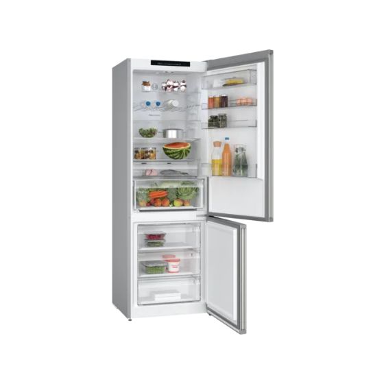 Serie 4 KGN49EICF 311 l / 129 l Kühl-Gefrierkombi freistehend NoFrost 178 kWh Jahr  (Edelstahl) 