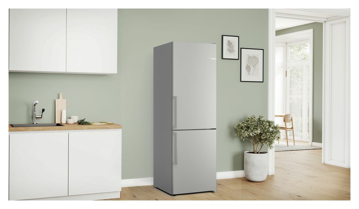 Serie 4 MKK67GNIBN (KGN36VIBT + KSZGGM00) 218 l / 103 l Kühl-Gefrierkombi freistehend NoFrost 127 kWh Jahr  (Edelstahl) 