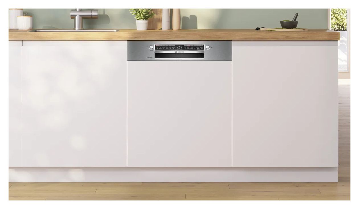 Serie 4 SMI4EBS03D 60 cm Geschirrspüler teilintegriert (ohne Front) Sehr leise 13 Maßgedecke aquaStop Funktion Wärmetauscher 