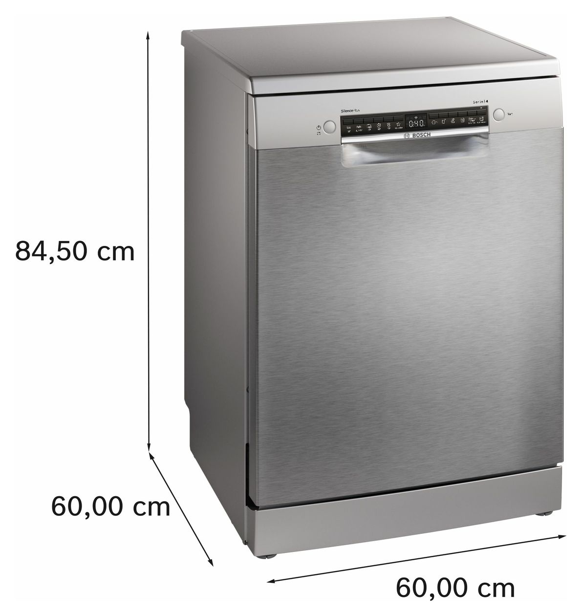 Serie 4 SMS4EMI06E 60 cm Geschirrspüler freistehend Sehr leise 14 Maßgedecke aquaStop Funktion Wärmetauscher 