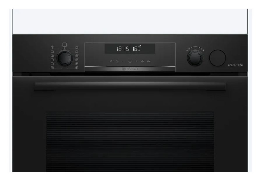 Serie 6 HRG4780B7F Einbaubackofen groß Dampfgaren AutoClean (Schwarz) 