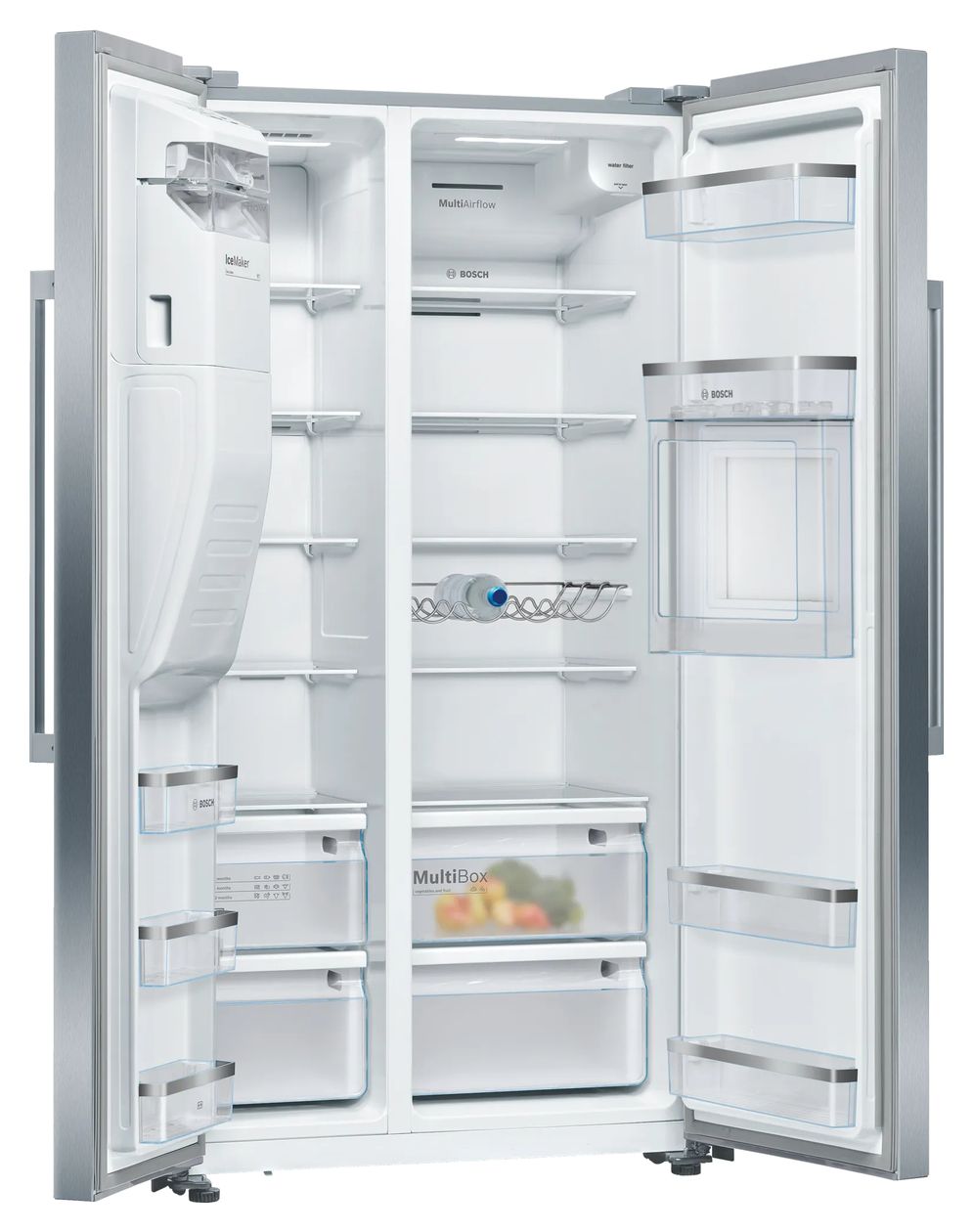 Serie 6 KAG93AIEP Side-by-Side Kühl-/ Gefrierkombination 369 l / 191 l 323 kWh NoFrost 1787 mm x 908 mm  (Edelstahl) 